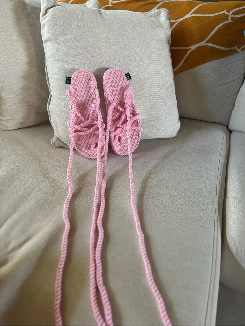 Nomadic State of Mind Pink Rope Sandals. NEW AND RARE COLOR Sz 8.5